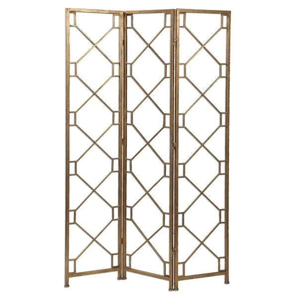 Product Image 1 for Uttermost Lakaya Gold 3 Panel Screen from Uttermost