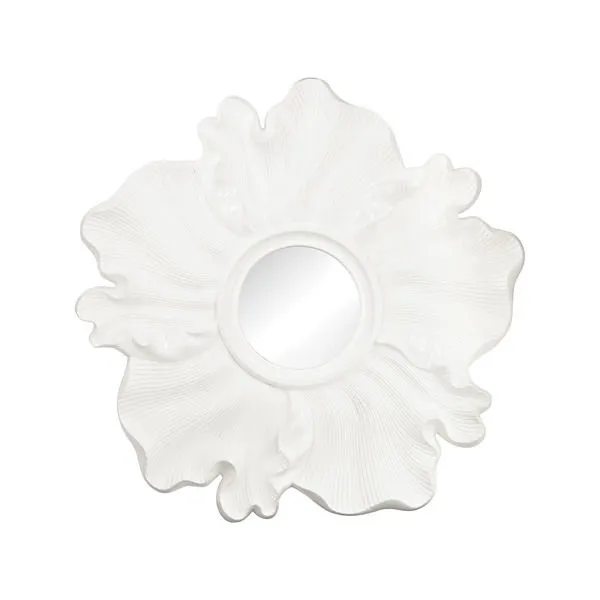 Product Image 1 for Gloss White Flower Mirror from Elk Home