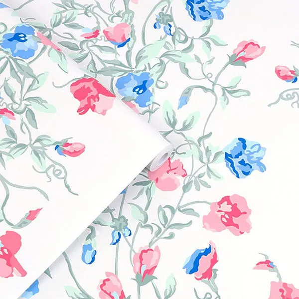 Product Image 1 for Laura Ashley Charlotte Chalk Pink Floral Wallpaper from Graham & Brown