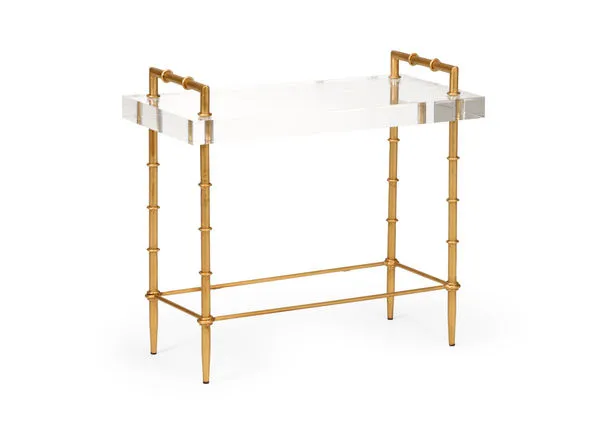 Product Image 1 for Melody Acrylic Bamboo Side Table from Chelsea House