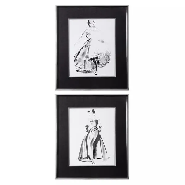 Product Image 1 for Uttermost Vintage Costume Sketch Framed Prints, S/2 from Uttermost