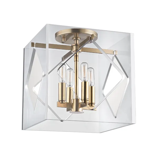 Product Image 1 for Travis 4 Light 12" Flush Mount from Hudson Valley