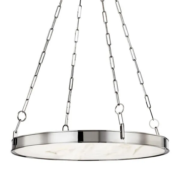 Product Image 1 for Kirby 1-Light Large Chandelier - Polished Nickel from Hudson Valley