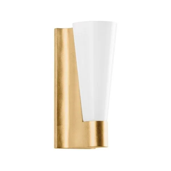 Product Image 1 for Abner 1 Light Vintage Gold Leaf Wall Sconce from Troy Lighting