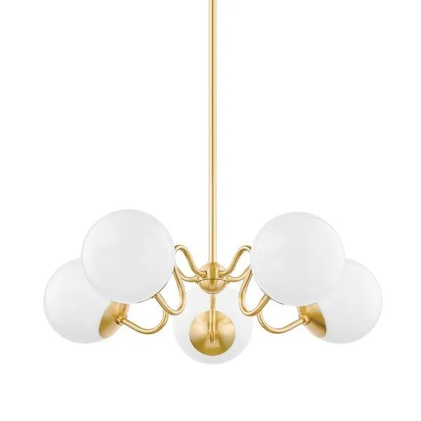 Product Image 2 for Havana Aged Brass 5-Light Chandelier from Mitzi
