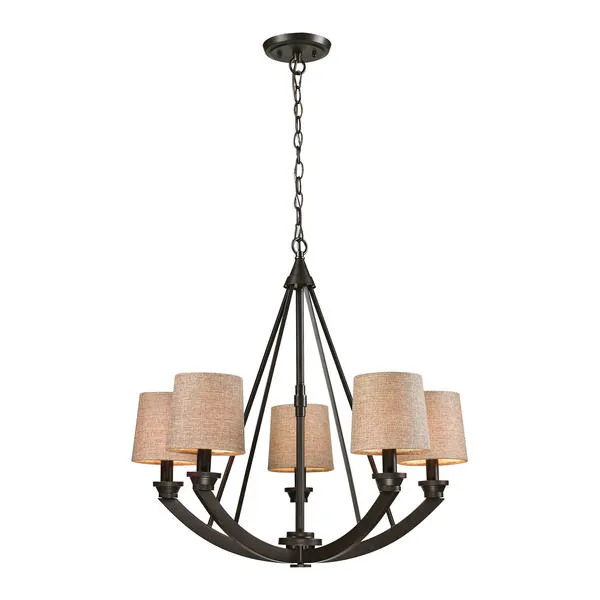 Product Image 1 for Morrison 5 Light Chandelier In Oil Rubbed Bronze from Elk Lighting