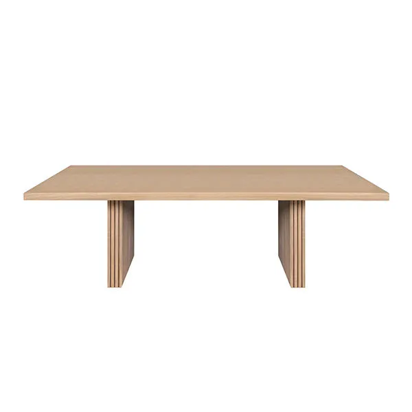 Product Image 1 for Patterson Plank Style Slatted Base Dining Table In Natural Oak from Worlds Away
