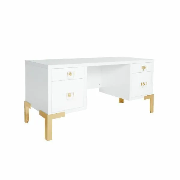 Product Image 1 for Cosby Four Drawer Desk from Worlds Away