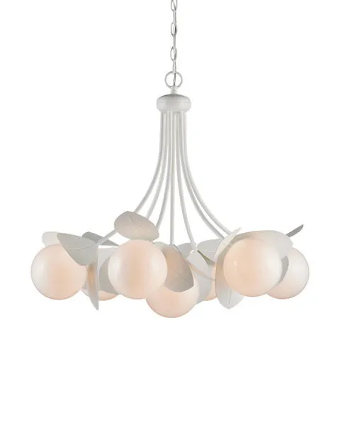 Product Image 1 for Effloresce White Chandelier from Currey & Company