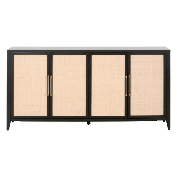 Product Image 1 for Holland Black Acacia & Rattan Media Sideboard from Essentials for Living