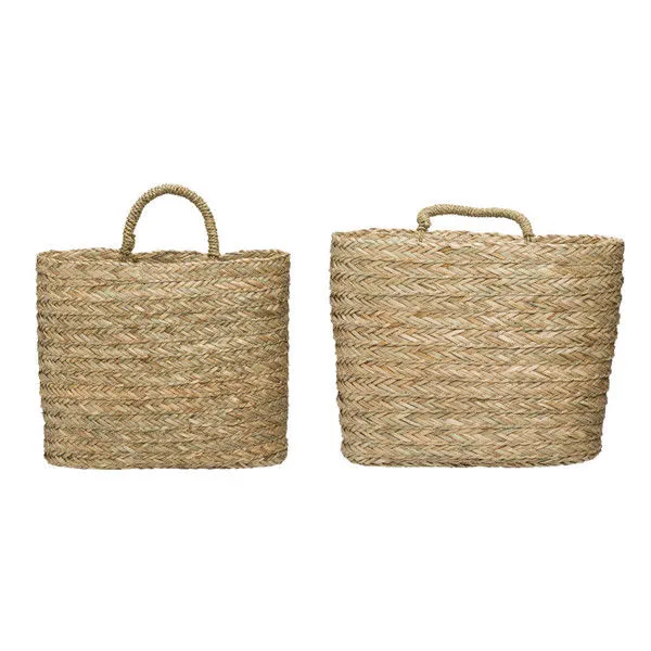 Product Image 1 for Harper Handwoven Beige Seagrass Wall Baskets (Set Of 2 Sizes) from Creative Co-Op