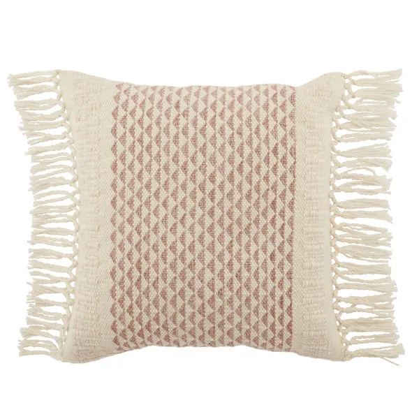 Product Image 1 for Haskell Indoor/ Outdoor Light Burgundy/ Ivory Geometric Pillow from Jaipur 