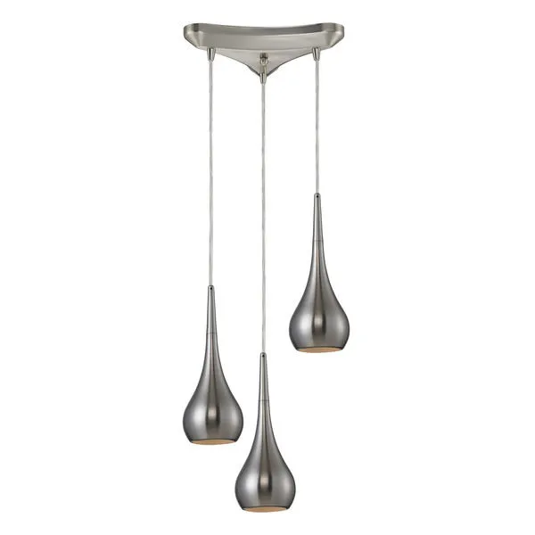 Product Image 1 for Lindsey 3 Light Pendant In Satin Nickel from Elk Lighting