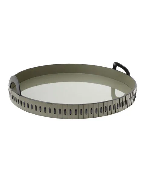 Product Image 1 for Cuoio Round Tray from Currey & Company