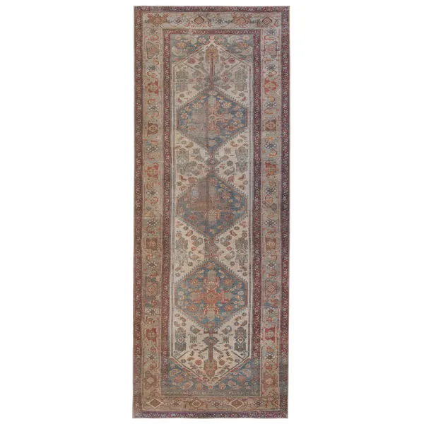 Product Image 1 for Arkansas Southwestern Medallion Blue/ Red Rug - 3' x 12' from Jaipur 