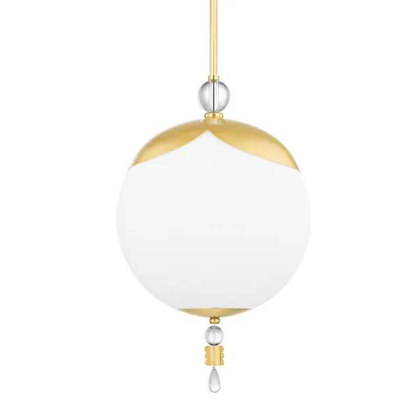 Product Image 2 for Perla 1-Light Large Aged Brass Pendant Light from Hudson Valley