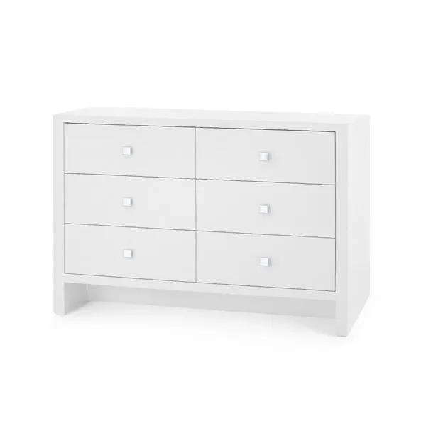 Product Image 1 for Morgan Extra Large 6-Drawer White Wooden Dresser from Villa & House