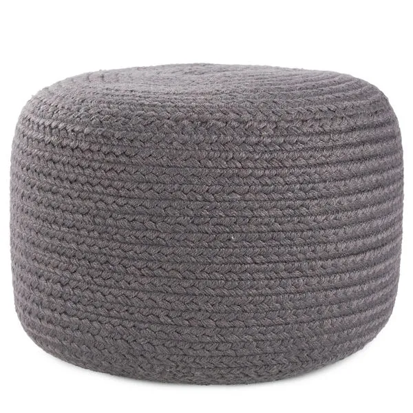 Product Image 2 for Santa Rosa Indoor/ Outdoor Solid Dark Gray Cylinder Pouf from Jaipur 