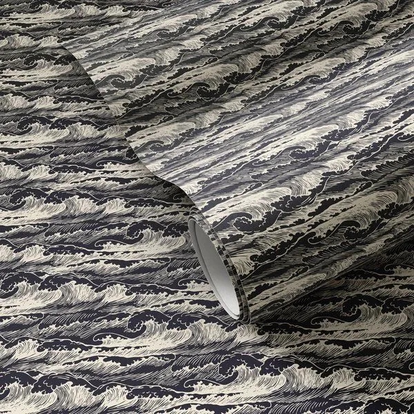 Product Image 1 for Wavebreak Black I Wallpaper by Getty Images from Four Hands