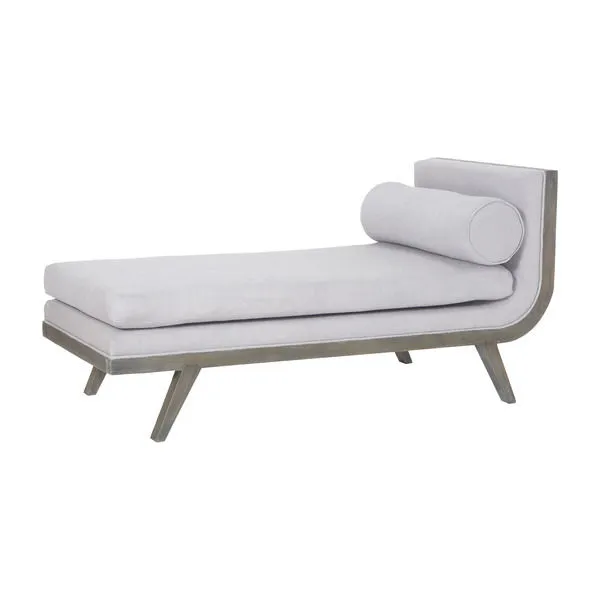 Product Image 1 for Sir David Waterfront Grey Stain With Morning Mist Mahogany And Linen Upholstered Chaise Lounge from Elk Home