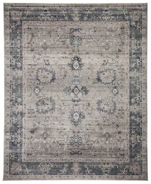 Product Image 1 for Ambre Medallion Light Gray / Blue Area Rug from Jaipur
