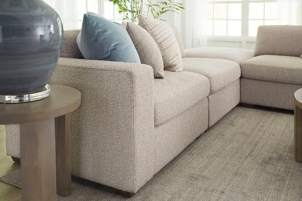 Product Image 1 for Reese Textured Oatmeal Performance Fabric Corner Sofa from Alder & Tweed