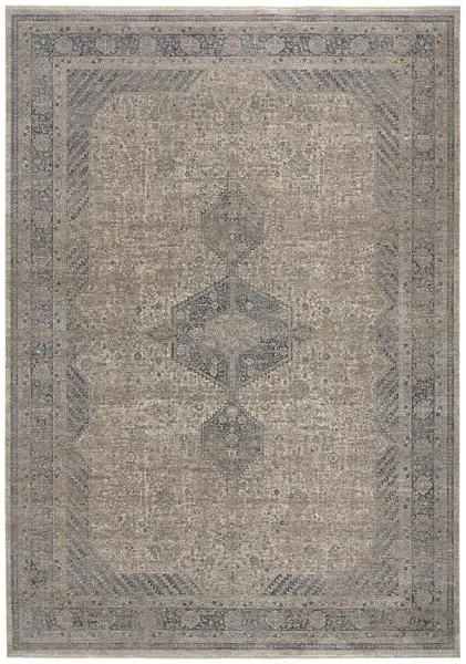 Product Image 7 for Marquette Taupe / Blue Traditional Area Rug - 5' x 7'2" from Feizy Rugs