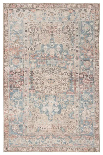 Product Image 1 for Geonna Medallion Blue / Beige Area Rug from Jaipur 
