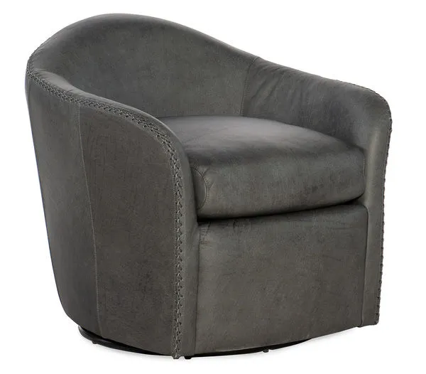 Product Image 1 for Roper Leather Swivel Club Chair from Hooker Furniture