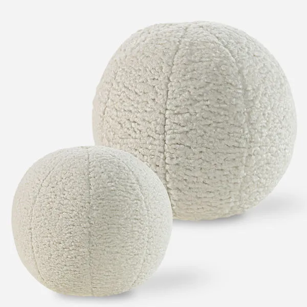 Product Image 1 for Capra Ball Sheepskin Pillows, S/2 from Uttermost