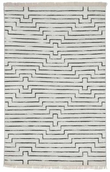Product Image 2 for Alloy Handmade Geometric White/ Black Rug from Jaipur 