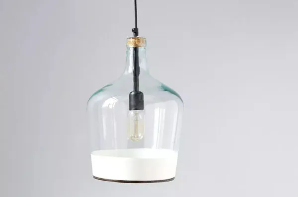 Product Image 2 for White Colorblock Demijohn Pendant from etΓΊHOME