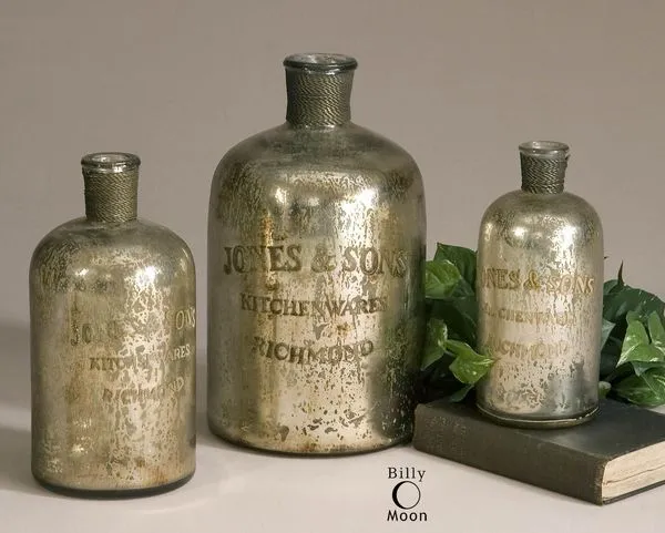 Product Image 1 for Uttermost Kaho Antique Silver Decorative Jugs S/3 from Uttermost