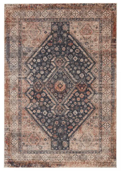 Product Image 1 for Vesna Medallion Blue/ Light Taupe Rug from Jaipur 