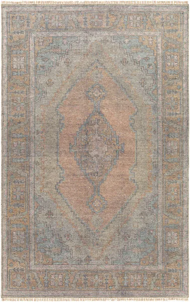 Product Image 1 for Nirvana Hand-Knotted Dusty Coral / Beige Rug - 2' x 3' from Surya