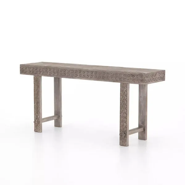 Product Image 1 for Balboa Carved Console In Aged Grey from Four Hands