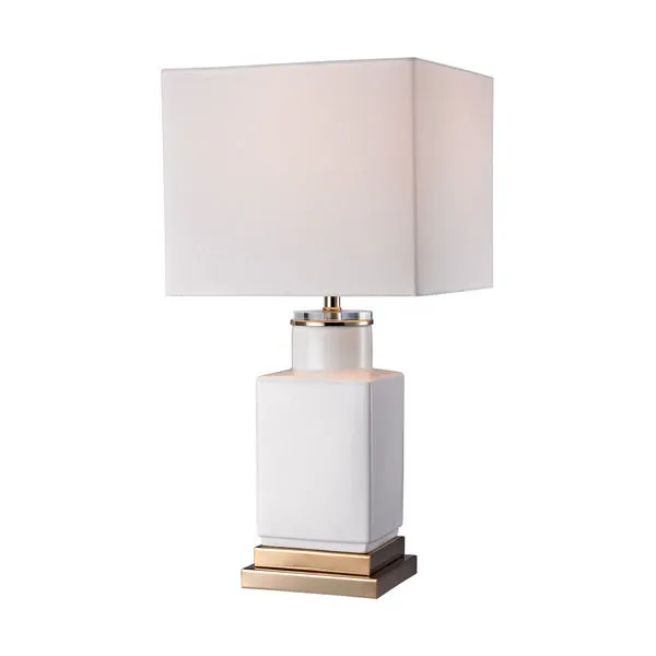 Product Image 1 for Small White Cube Lamp from Elk Home