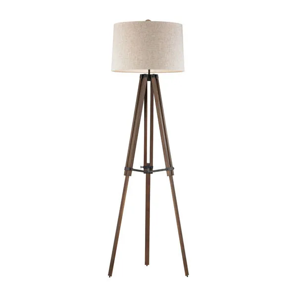 Product Image 1 for Wooden Brace Tripod Floor Lamp from Elk Home