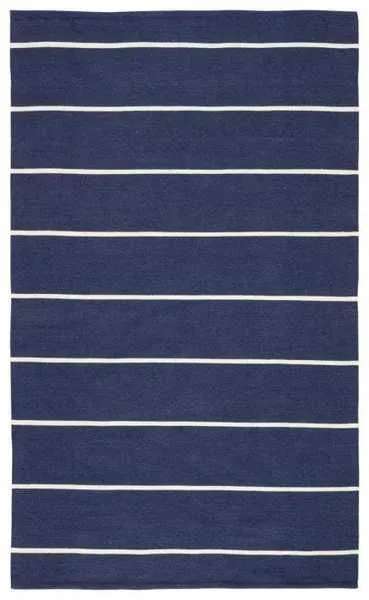 Product Image 7 for Corbina Indoor/ Outdoor Stripe Dark Blue/ Ivory Area Rug from Jaipur 