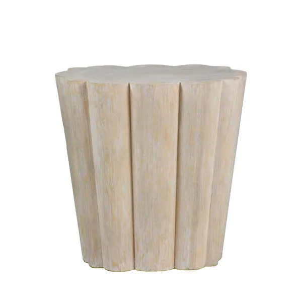 Product Image 1 for Bree White Washed Wooden Side Table from Gabby