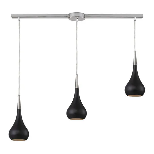 Product Image 1 for Lindsey 3 Light Pendant In Oiled Bronze And Satin Nickel from Elk Lighting