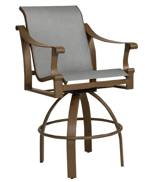 Product Image 1 for Bungalo Sling Swivel Bar Stool from Woodard