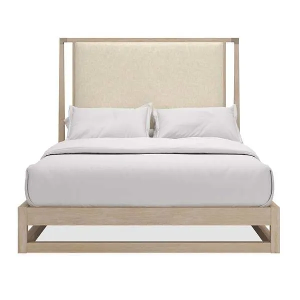 Product Image 1 for Pinstripe Upholstered Slatted Bed from Caracole