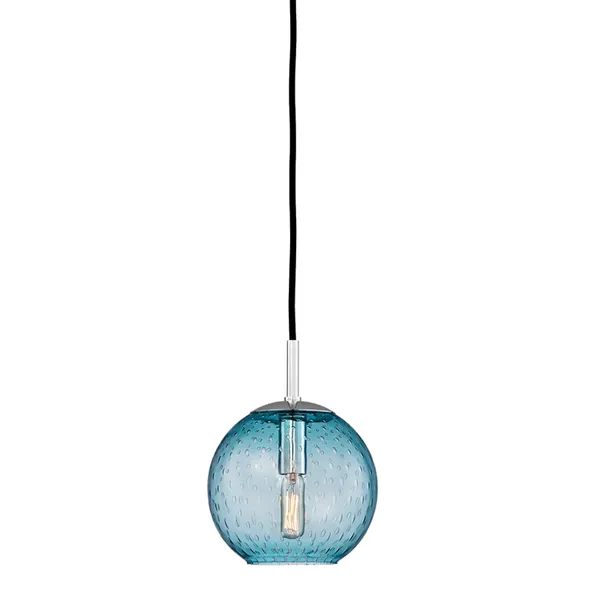 Product Image 1 for Rousseau 1 Light Pendant Blue Glass from Hudson Valley