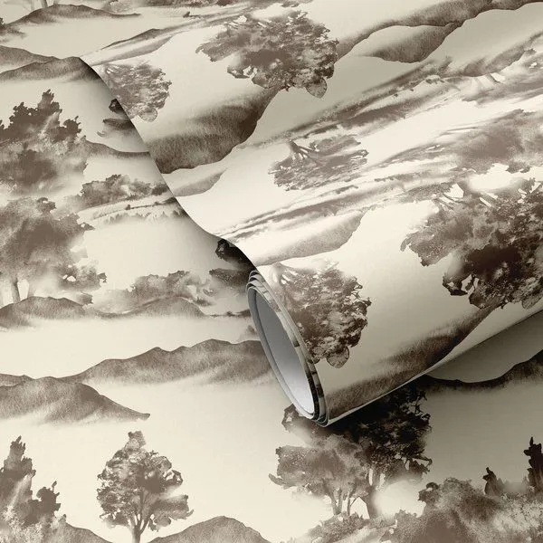Product Image 1 for Abundance Taupe Night Wallpaper from Four Hands