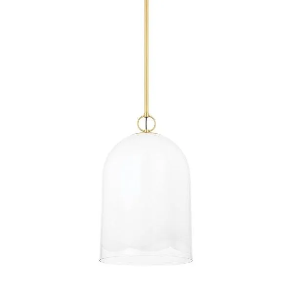 Product Image 1 for Lennon 1-Light Modern Etched Glass Large Bell Pendant from Mitzi