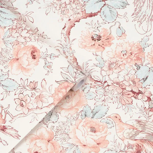 Product Image 1 for Laura Ashley Birtle Blush Botanical Wallpaper from Graham & Brown