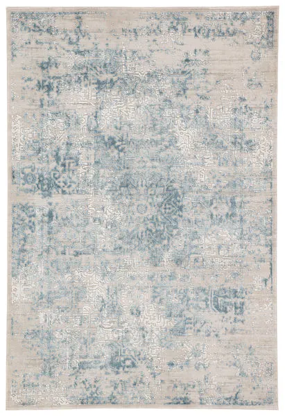 Product Image 1 for Linley Medallion Light Gray/ Blue Rug from Jaipur 
