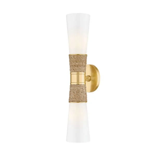 Product Image 1 for Mica Raffia Wrapped Wall Sconce from Mitzi
