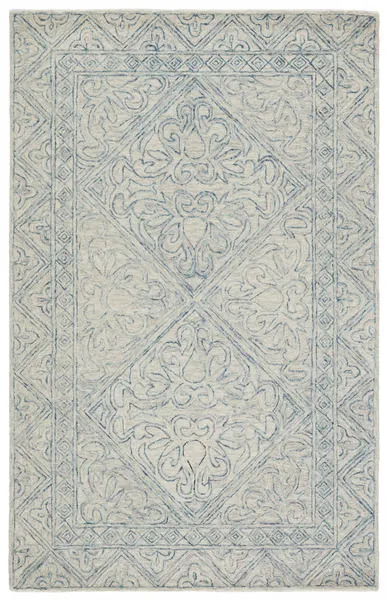 Product Image 1 for Carmen Handmade Trellis Blue / Light Gray Area Rug from Jaipur 